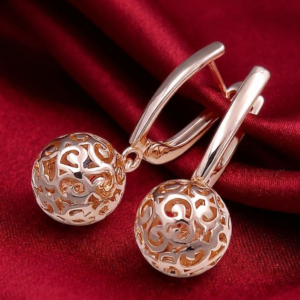 Сережки медзолото Шарики Кулі Виробник Xuping