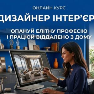 Навчання онлайн Курс Графічного дизайну інтер’єру  з нуля 18 уроків+практичні завдання